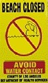 Beach Closed sign